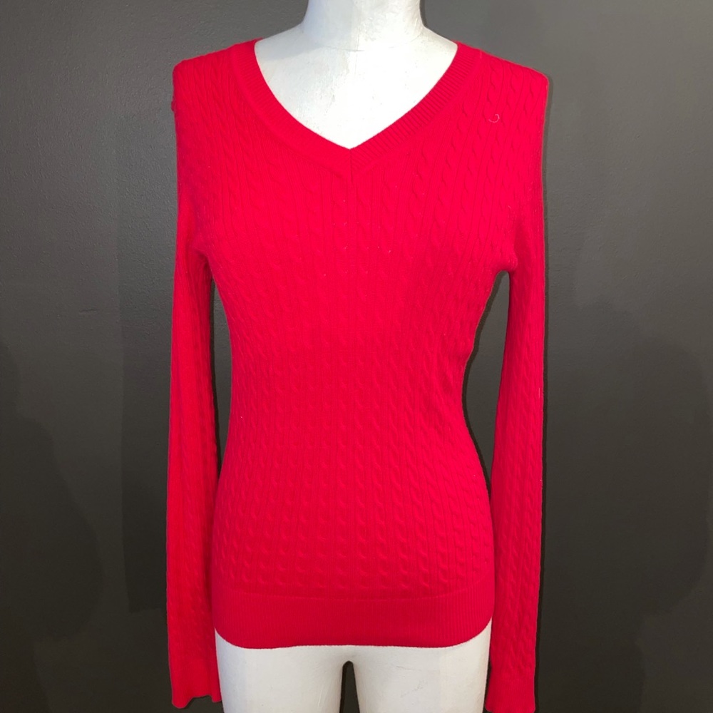 Red Knit Tommy Hilfiger Crewneck